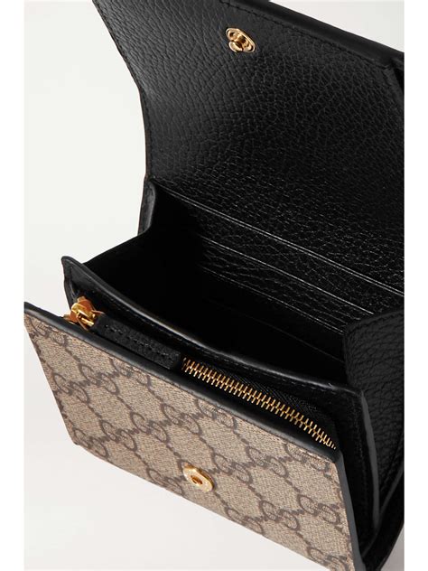 gucci + net sustain marmont petite textured-leather wallet|Gucci petite marmont wallet.